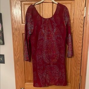 Billabong Red Sheath Long Sleeve Cocktail Dress